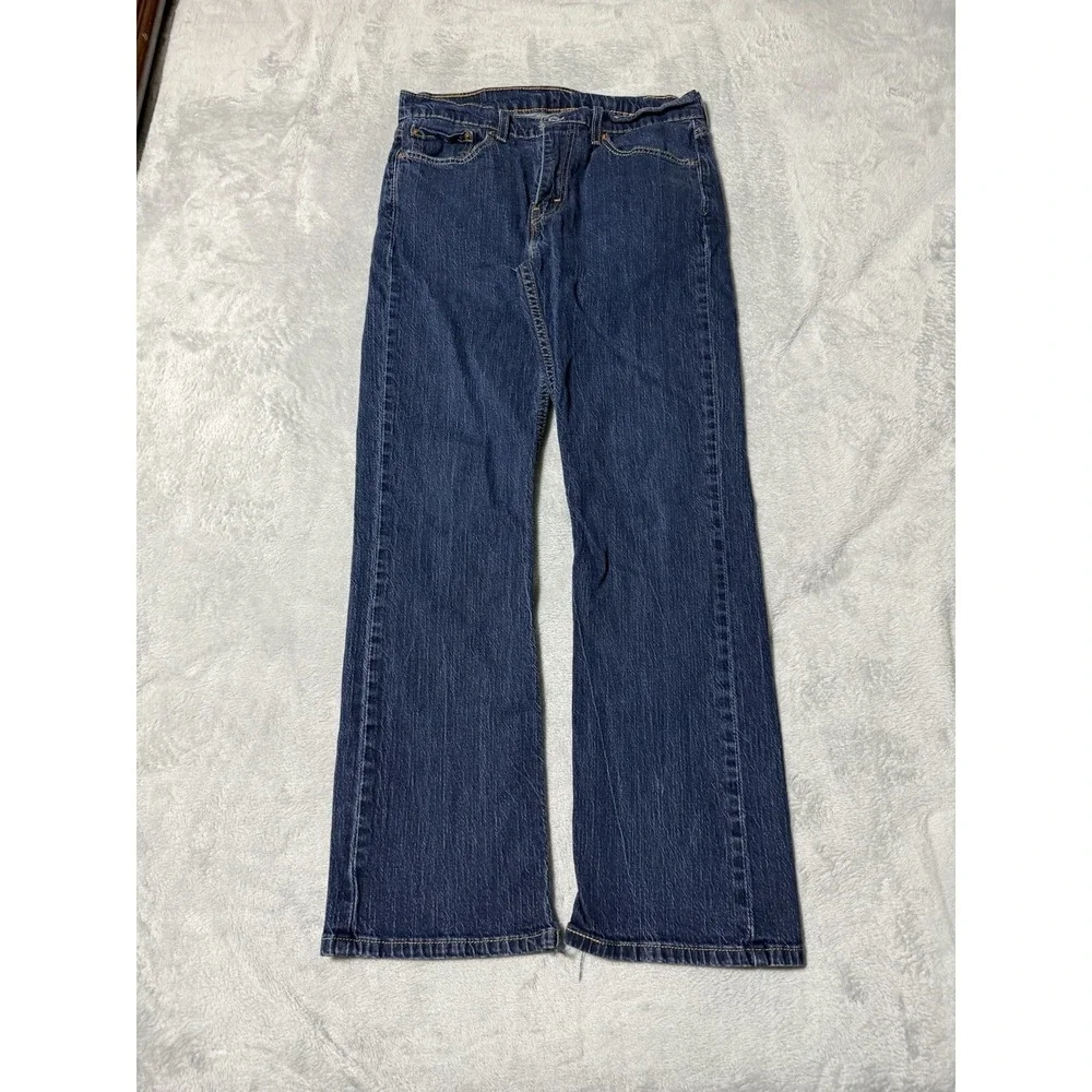 Levis 527 Jeans Mens 30x28 Blue Regular Bootcut Mid Rise Dark Wash Denim
